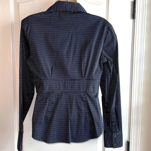 Express Polka Dot Button Down Blouse - Picture 3 of 6